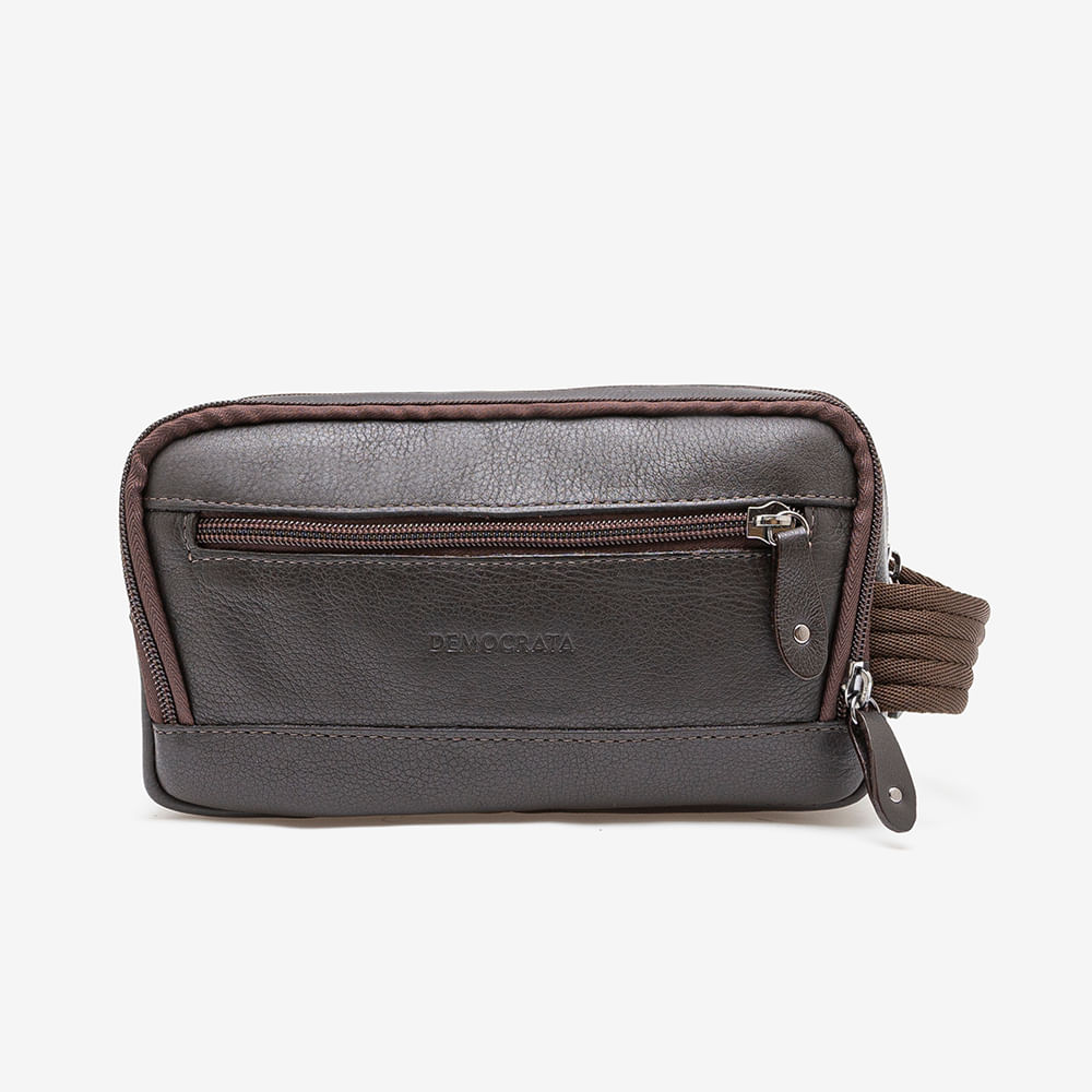 Necessaire Em Couro Café