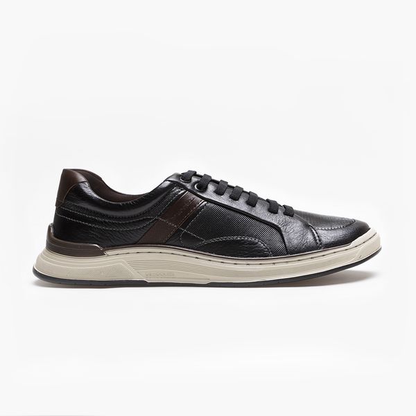 Sapatênis Denim Loop De Couro Preto-Preto-41