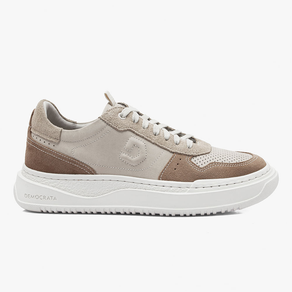 Tênis Block Marrom/Creme